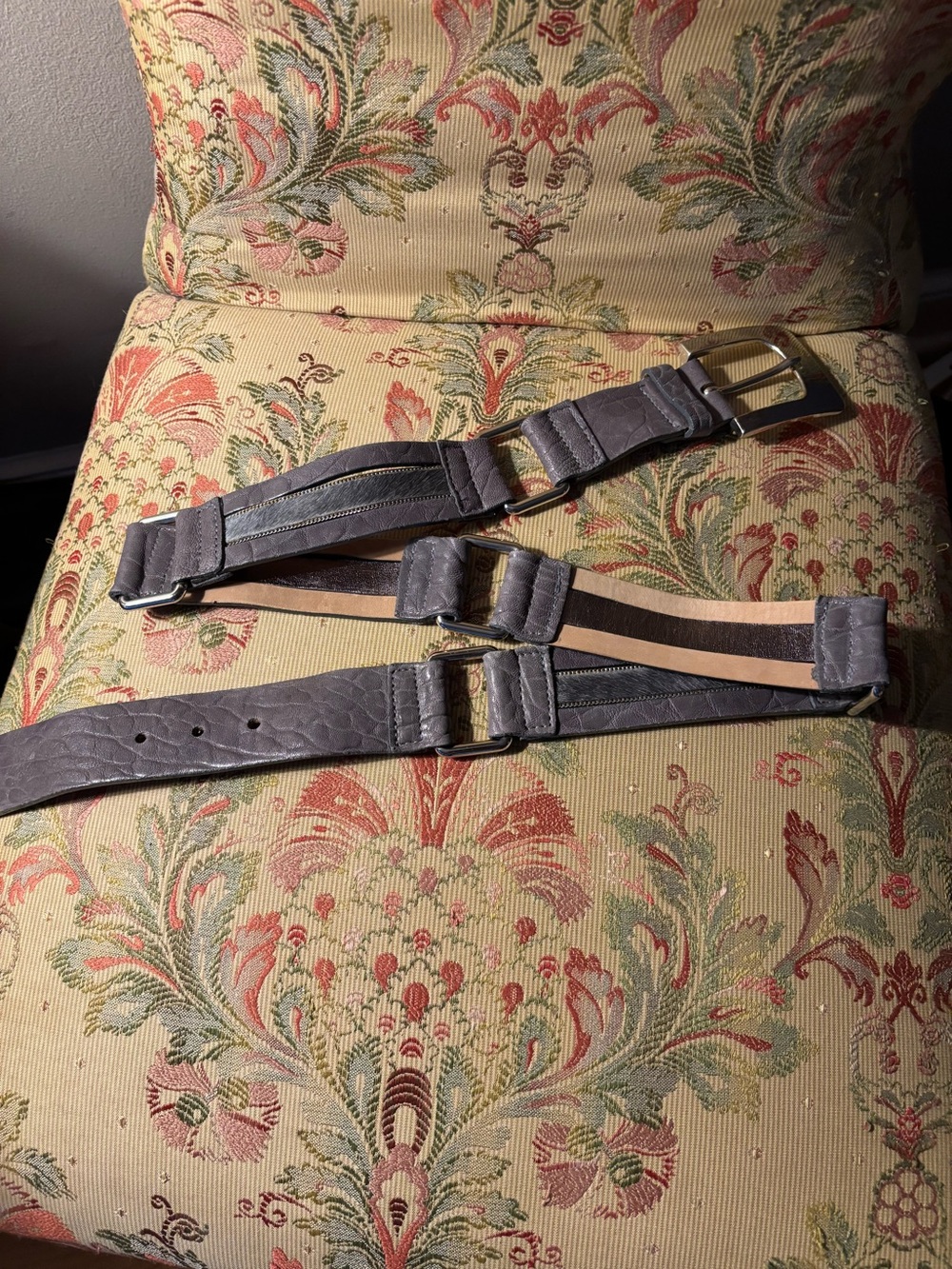 Streets Ahead Belt, Luxury Genuine Leather, Edgy Moto, Y2K Fashion, Gray